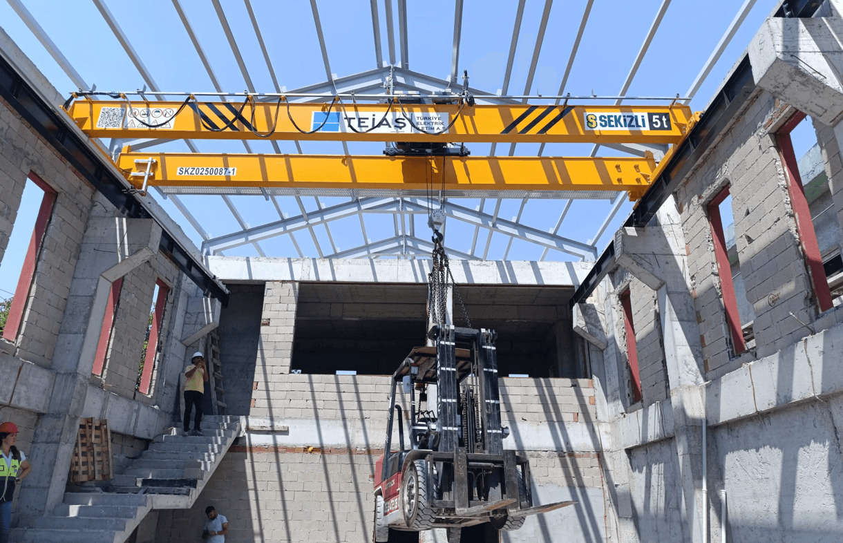 Çift Kirişli Köprülü Vinç İmalatı | 5 Ton - 10 Ton Gezer Vinç